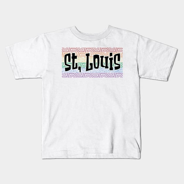 LGBTQ PATTERN AMERICA SAINT LOUIS Kids T-Shirt by Zodiac BeMac